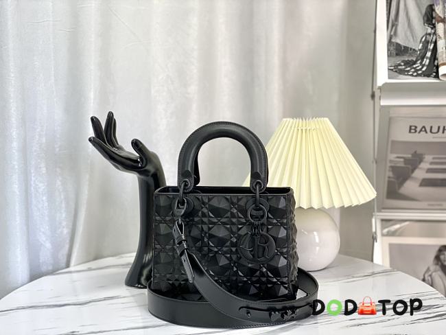 Lady Dior My ABCDior Bag Small Matte Black Hardware Size 20 x 9 x 17 cm - 1