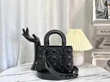 Lady Dior My ABCDior Bag Small Matte Black Hardware Size 20 x 9 x 17 cm