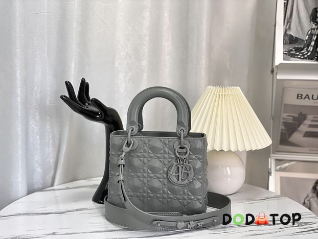 Lady Dior My ABCDior Bag Small Matte Grey Size 20 x 9 x 17 cm - 1