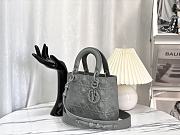 Lady Dior My ABCDior Bag Small Matte Grey Size 20 x 9 x 17 cm - 3
