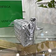 Bottega Veneta Mini Loop Camera Bag Silver Size 17 x 10 x 6 cm - 2