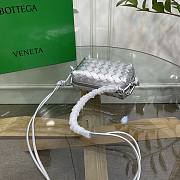 Bottega Veneta Mini Loop Camera Bag Silver Size 17 x 10 x 6 cm - 3