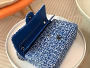 Chanel 1112 CF Woolen Blue Bag Size 25 cm - 6