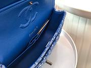 Chanel 1112 CF Woolen Blue Bag Size 25 cm - 5