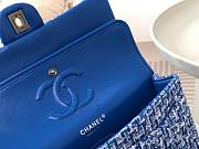 Chanel 1112 CF Woolen Blue Bag Size 25 cm - 3