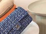 Chanel 1112 CF Woolen Blue Bag Size 25 cm - 2
