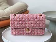 Chanel 1112 CF Woolen Pink Bag Size 25 cm - 1