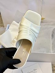 Dior D-Fame Open-Toe Pump White/Black - 3