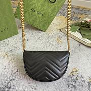 Gucci GG Marmont Small Leather Shoulder Black Size 20 x 14.5 x 4 cm - 6