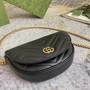 Gucci GG Marmont Small Leather Shoulder Black Size 20 x 14.5 x 4 cm - 2