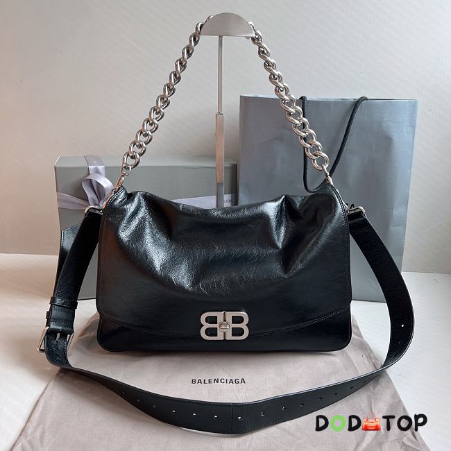 Balenciaga BB Soft Large Shoulder Bag Black Size 35 x 24 cm - 1