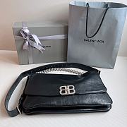 Balenciaga BB Soft Large Shoulder Bag Black Size 35 x 24 cm - 5