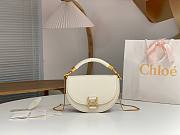 Chloe Marcie Small Leather Shoulder Bag White Size 22.5 x 15.5 x 7 cm - 1