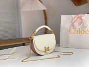 Chloe Marcie Small Leather Shoulder Bag White Size 22.5 x 15.5 x 7 cm - 4