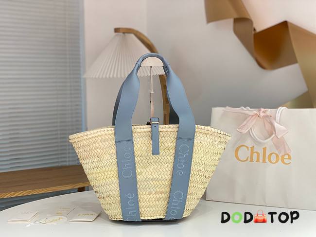 Chloe Sense Medium Basket Bag Blue Size 45 x 24 x 18 cm - 1