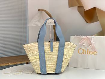 Chloe Sense Medium Basket Bag Blue Size 45 x 24 x 18 cm