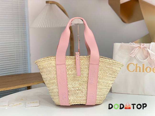 Chloe Sense Medium Basket Bag Pink Size 45 x 24 x 18 cm - 1
