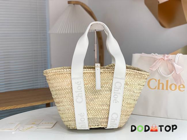 Chloe Sense Medium Basket Bag White Size 45 x 24 x 18 cm - 1