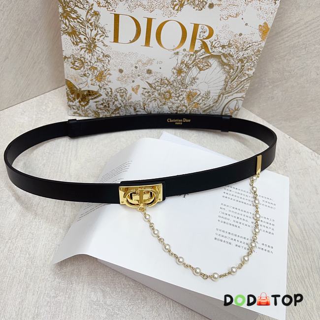 Dior Belt Chain White/Black 2 cm - 1