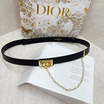 Dior Belt Chain White/Black 2 cm