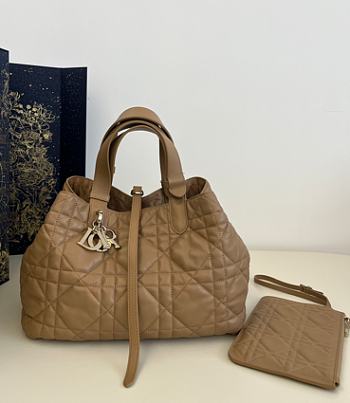 Dior Medium Dior Toujours Bag Brown Size 28.5 x 19 x 21.5 cm