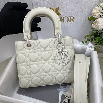 Dior Lady ABC Full White Bag Size 20 cm