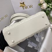 Dior Lady ABC Full White Bag Size 20 cm - 6