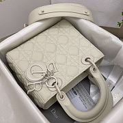 Dior Lady ABC Full White Bag Size 20 cm - 4