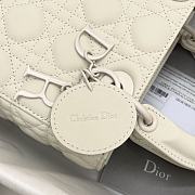 Dior Lady ABC Full White Bag Size 20 cm - 3