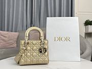 Dior Lady ABC Metallic Gold Bag Size 20 x 17 x 8 cm - 1