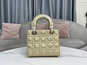 Dior Lady ABC Metallic Gold Bag Size 20 x 17 x 8 cm - 5
