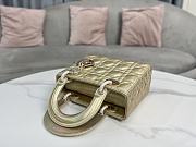 Dior Lady ABC Metallic Gold Bag Size 20 x 17 x 8 cm - 4
