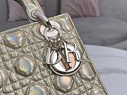 Dior Lady ABC Metallic Gold Bag Size 20 x 17 x 8 cm - 2