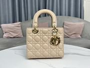 Dior Lady ABC Beige Gold Hardware Bag Size 20 x 17 x 8 cm - 6