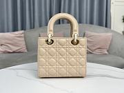 Dior Lady ABC Beige Gold Hardware Bag Size 20 x 17 x 8 cm - 5