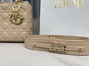 Dior Lady ABC Beige Gold Hardware Bag Size 20 x 17 x 8 cm - 3