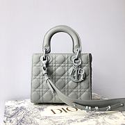 Dior Lady ABC Grey Bag Size 20 x 17 x 8 cm - 1