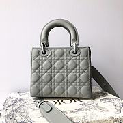 Dior Lady ABC Grey Bag Size 20 x 17 x 8 cm - 4