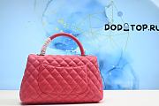 Chanel Large Flap Bag With Top Handle Pink Size 18 x 29 x 12 cm - 3