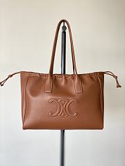 Celine Cabas Drawstring Cuir Triomphe Brown Bag Size 44 x 28 x 18 cm - 1