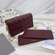 Lady Dior Wallet on Chain Pouch Red Size 22 x 12 x 5 cm - 1