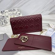 Lady Dior Wallet on Chain Pouch Red Size 22 x 12 x 5 cm - 5