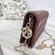 Lady Dior Wallet on Chain Pouch Red Size 22 x 12 x 5 cm - 4