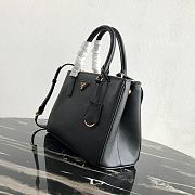 Prada Galleria 1BA863 Medium Black Bag Size 28 x 20 x 12 cm  - 2