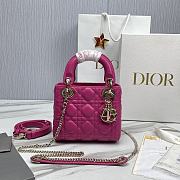 Dior Lady Pink Bag Size 17 x 7 x 14 cm - 1