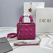 Dior Lady Pink Bag Size 17 x 7 x 14 cm - 5