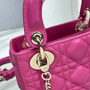 Dior Lady Pink Bag Size 17 x 7 x 14 cm - 2