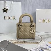 Dior Lady Beige Gold Buckle Bag Size 17 cm - 1