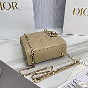 Dior Lady Beige Gold Buckle Bag Size 17 cm - 5