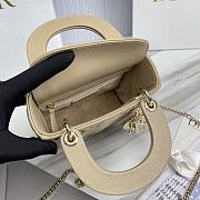 Dior Lady Beige Gold Buckle Bag Size 17 cm - 4